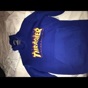 Royal blue trashed hoodie